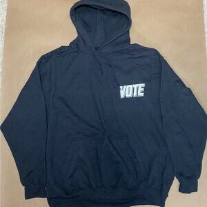 Men’s Black Sweatshirt VOTE Size Medium Oversized